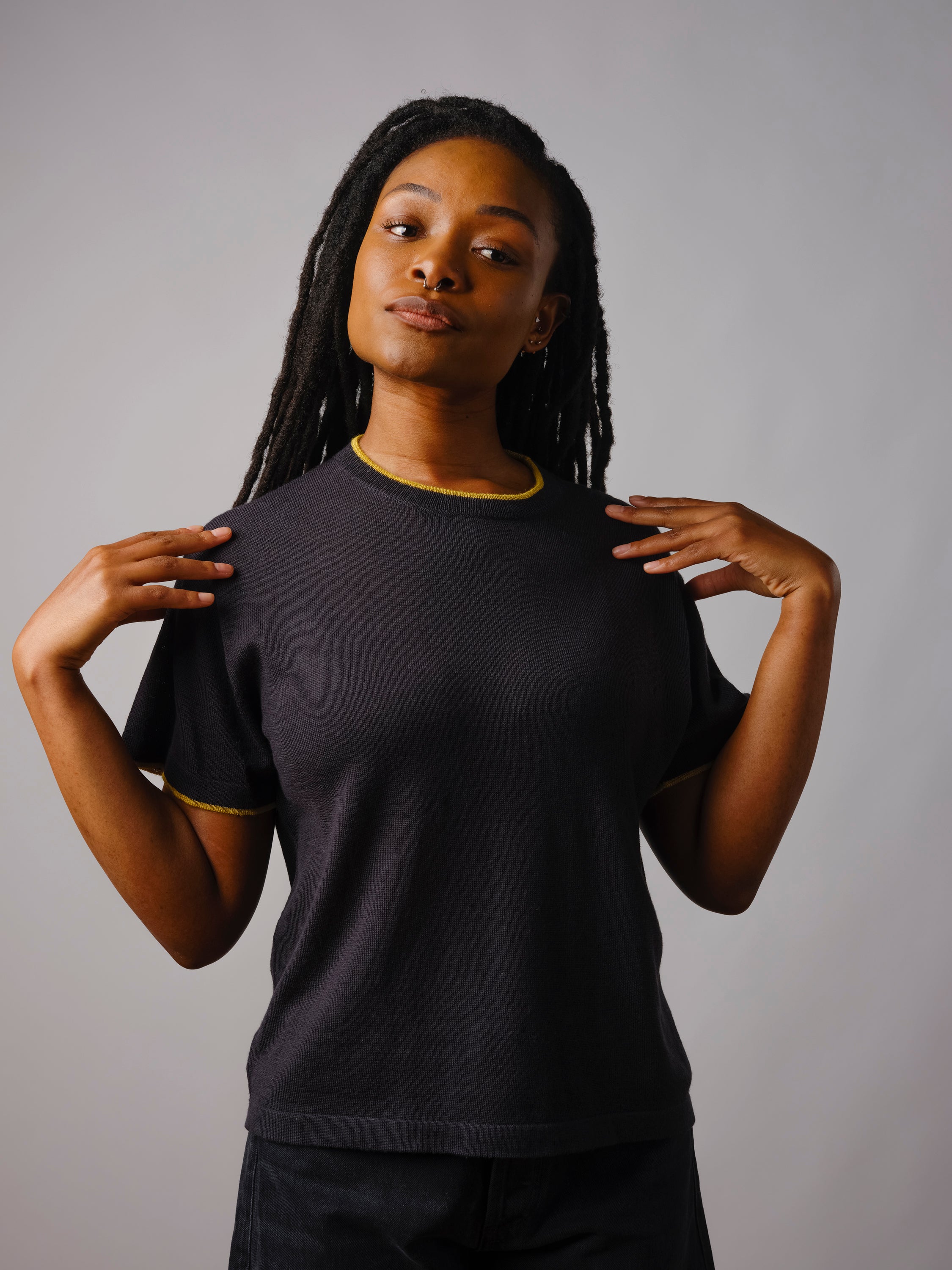 Classic Merino Oversized Tee - Phantom