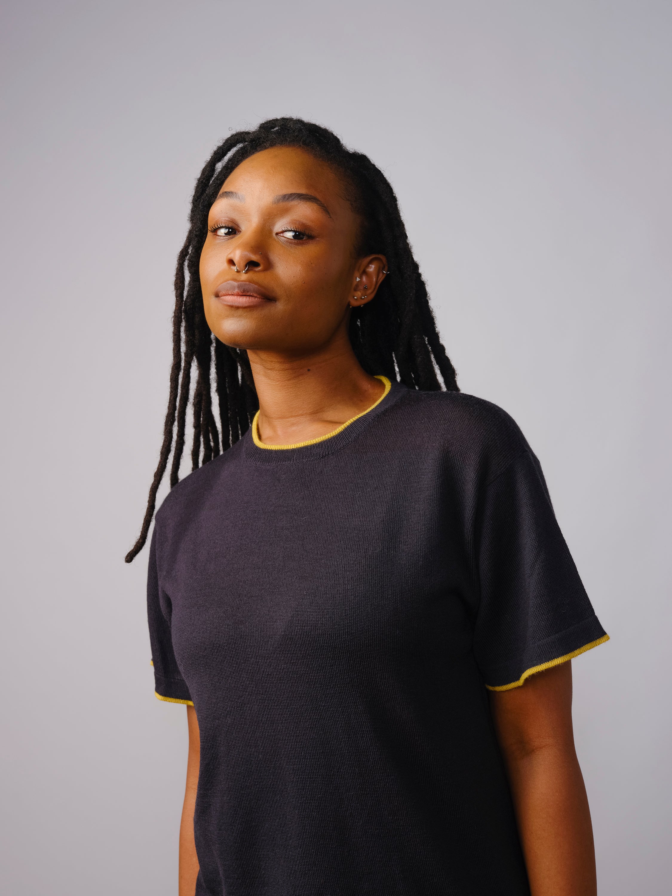 Classic Merino Oversized Tee - Phantom