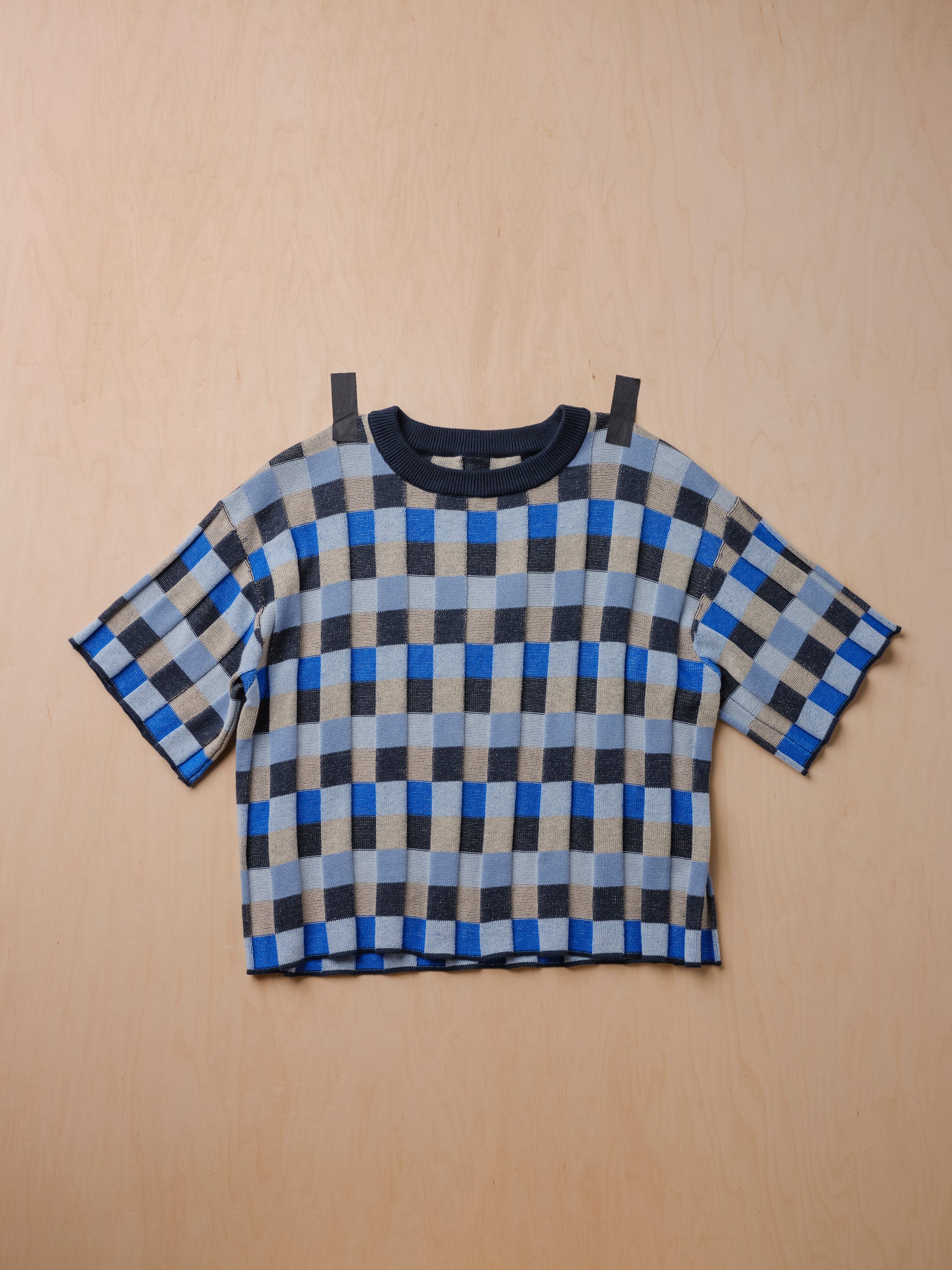 Anni Grid Plaited Tee - Horizon