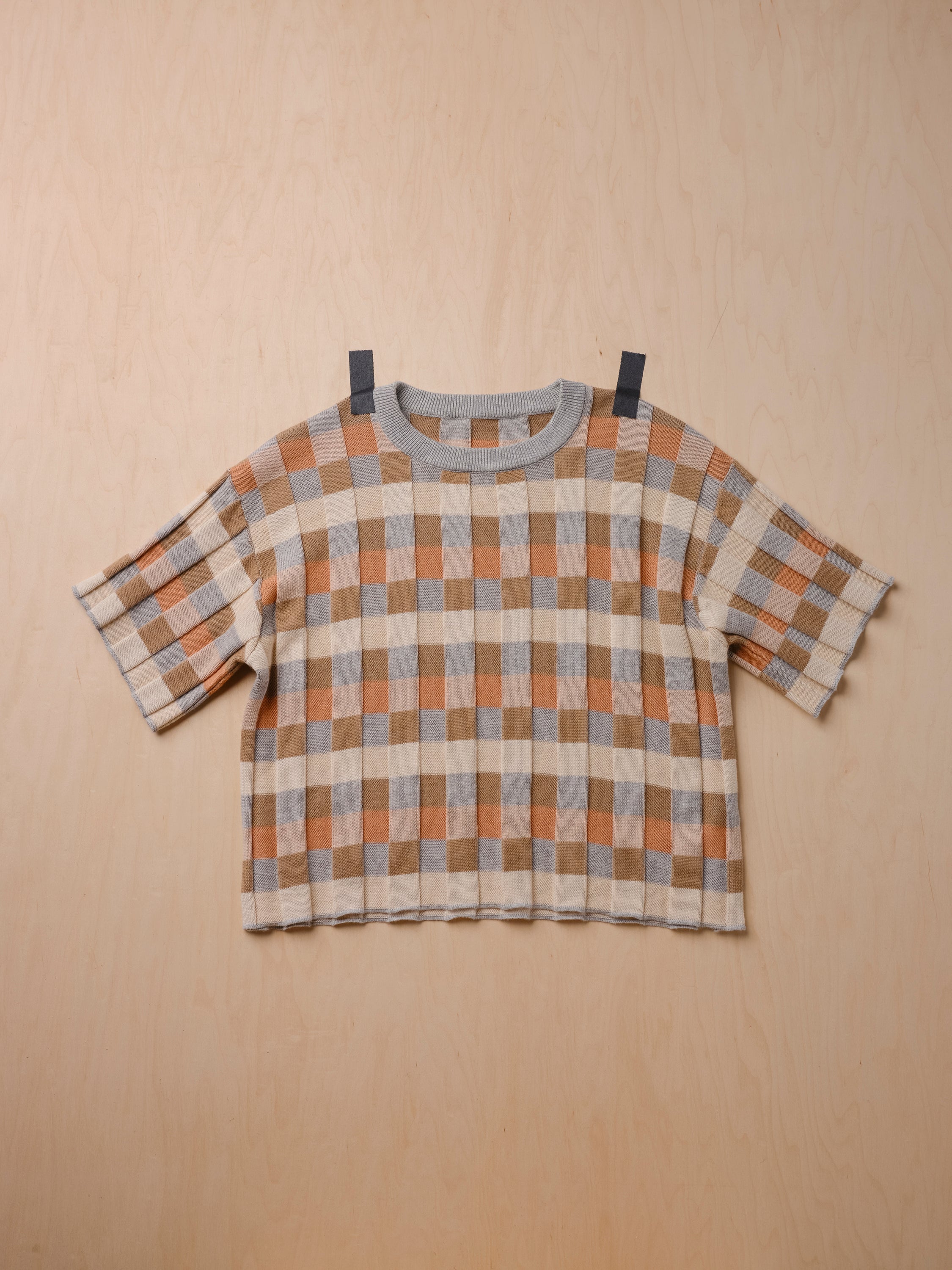 Anni Grid Plaited Tee - Quartz