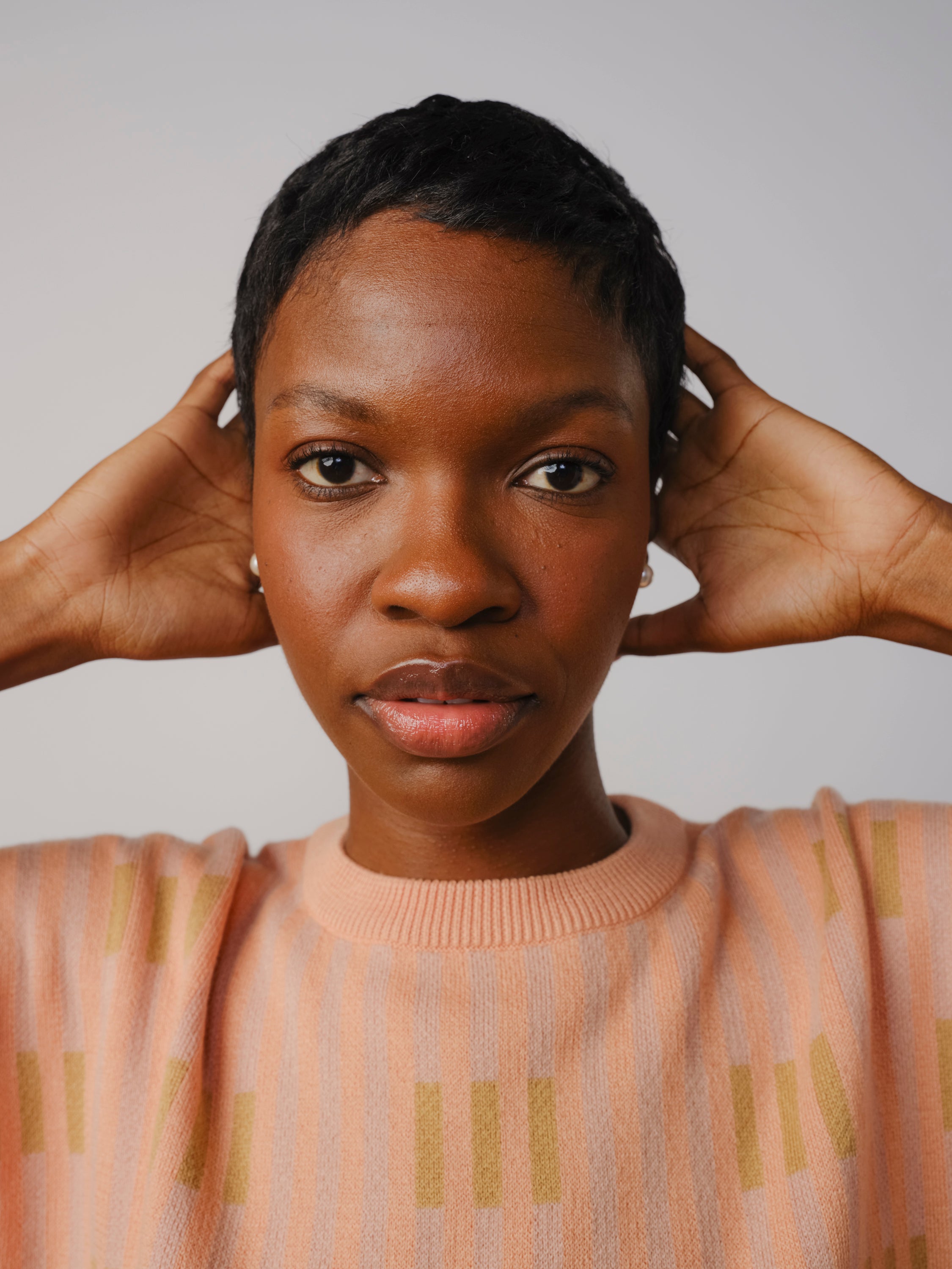 Bauhaus Short Sleeve Sweater Tee - Selenite