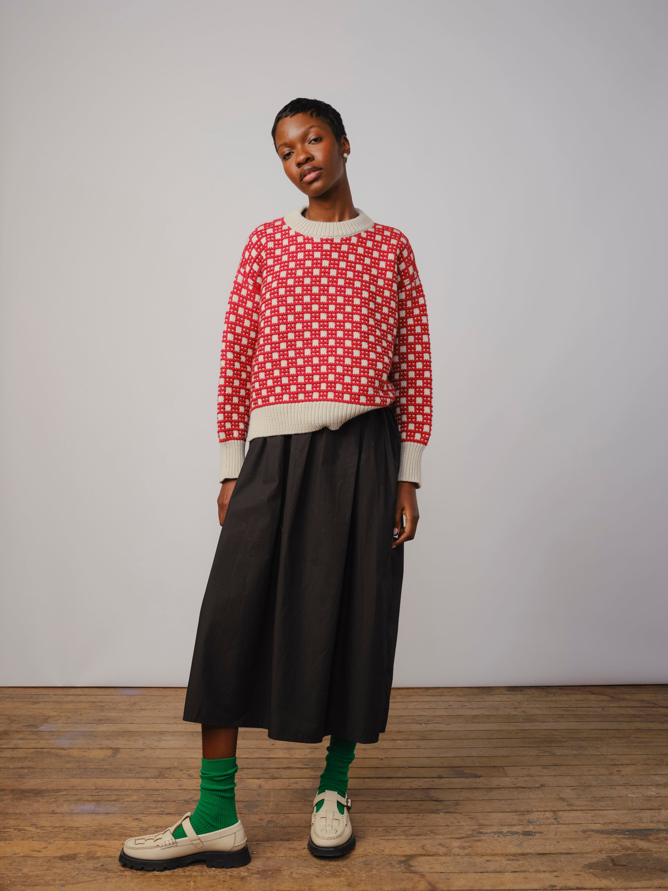 Augusta Grid Stitch Sweater - Kantuta