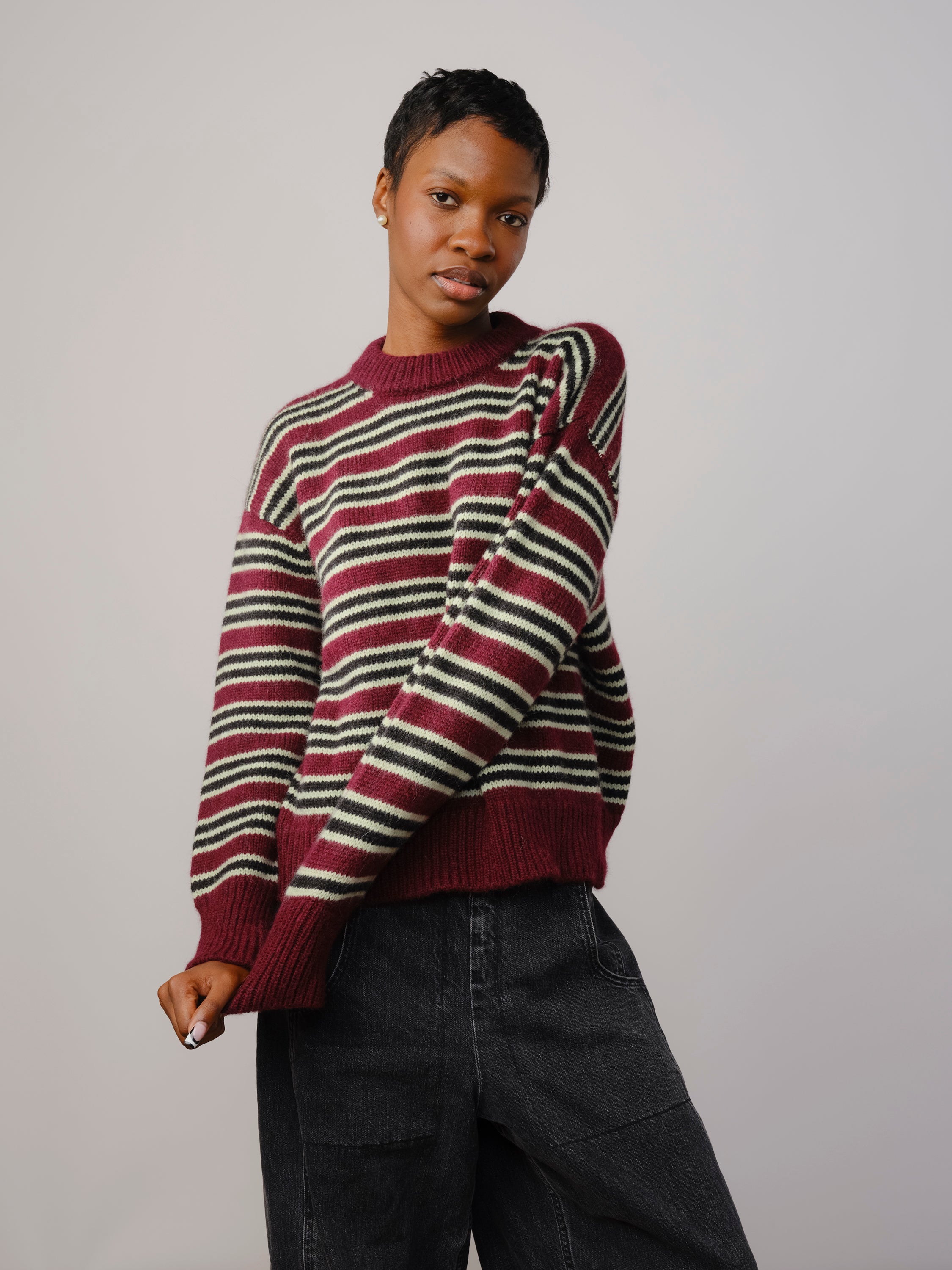 Hilma Striped Sweater - Canna