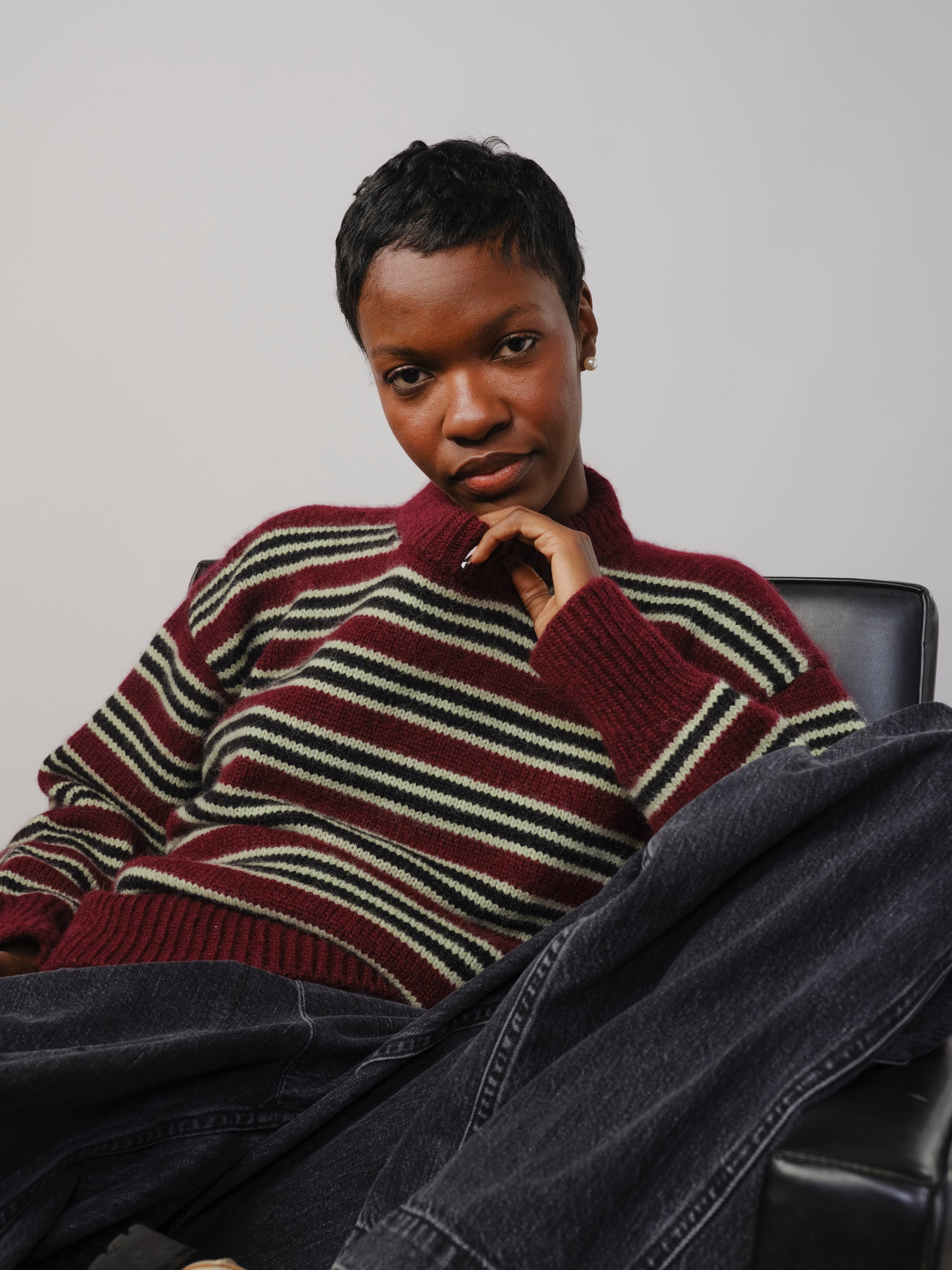 Hilma Striped Sweater - Canna