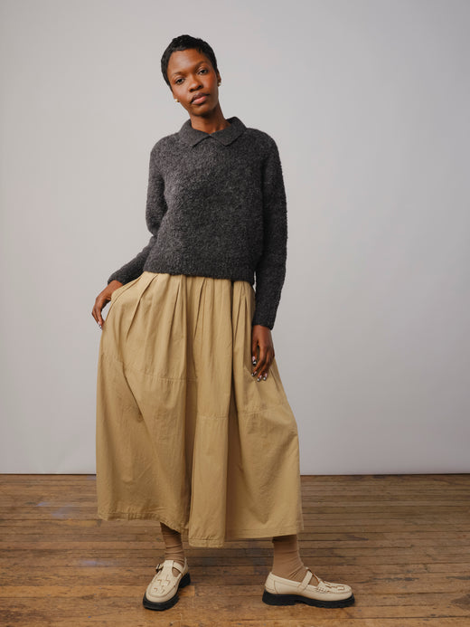 Ramona Bouclé Long Sleeve Polo