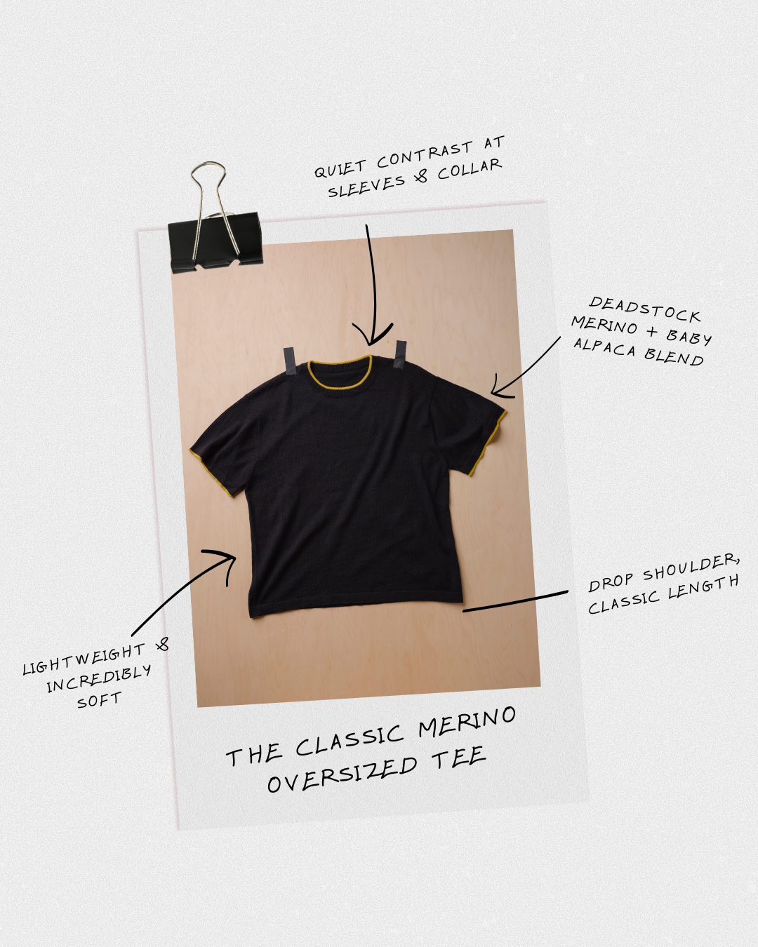 Classic Merino Oversized Tee - Carbon