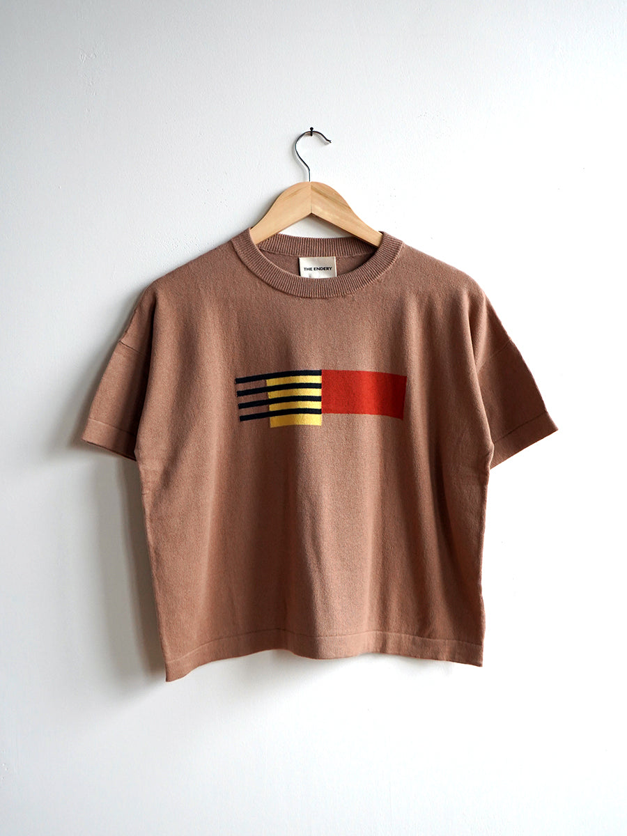 Alma Sweater Tee - Teak