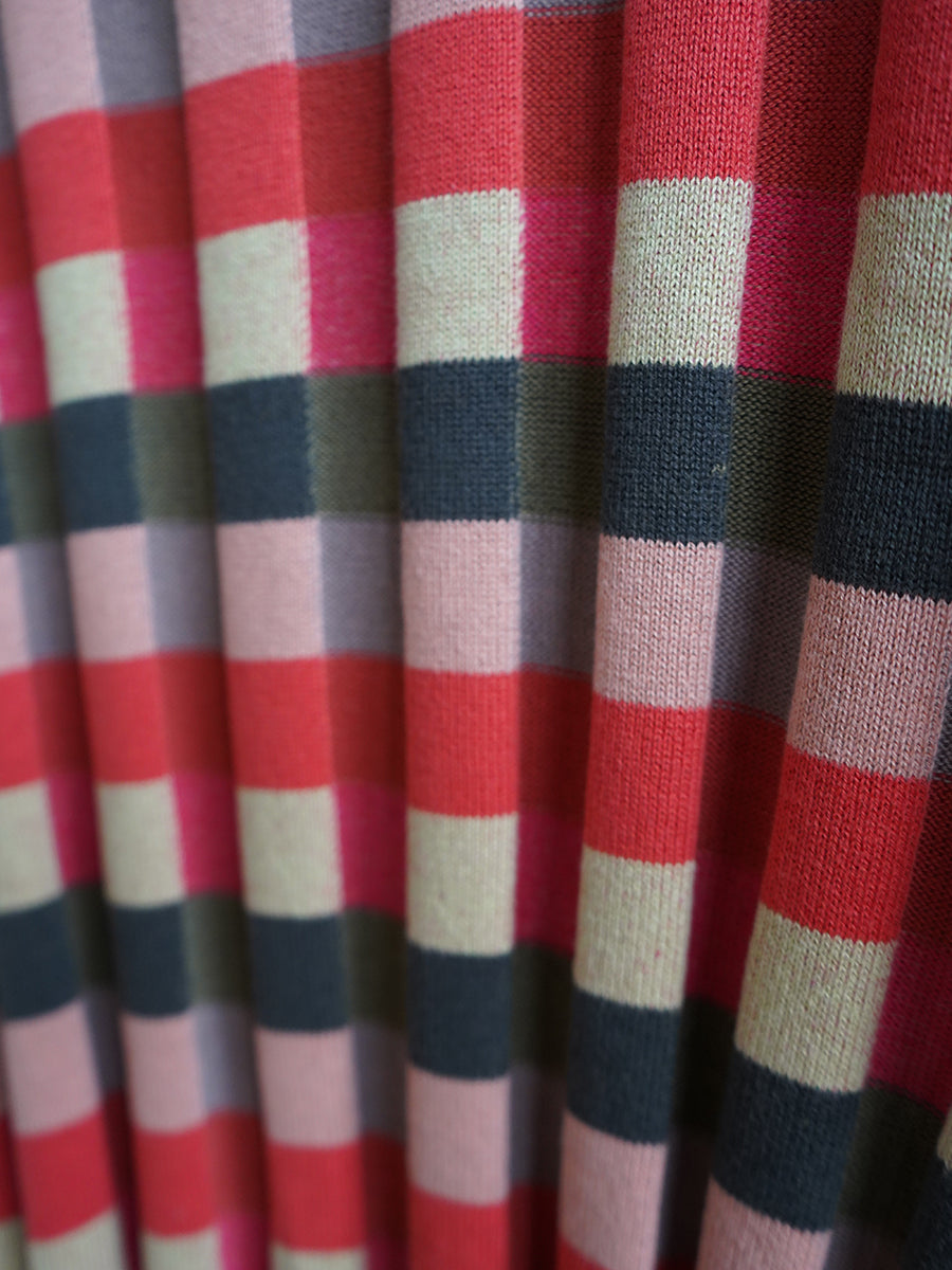 Anni Grid Plaited Tee - Solar Flare