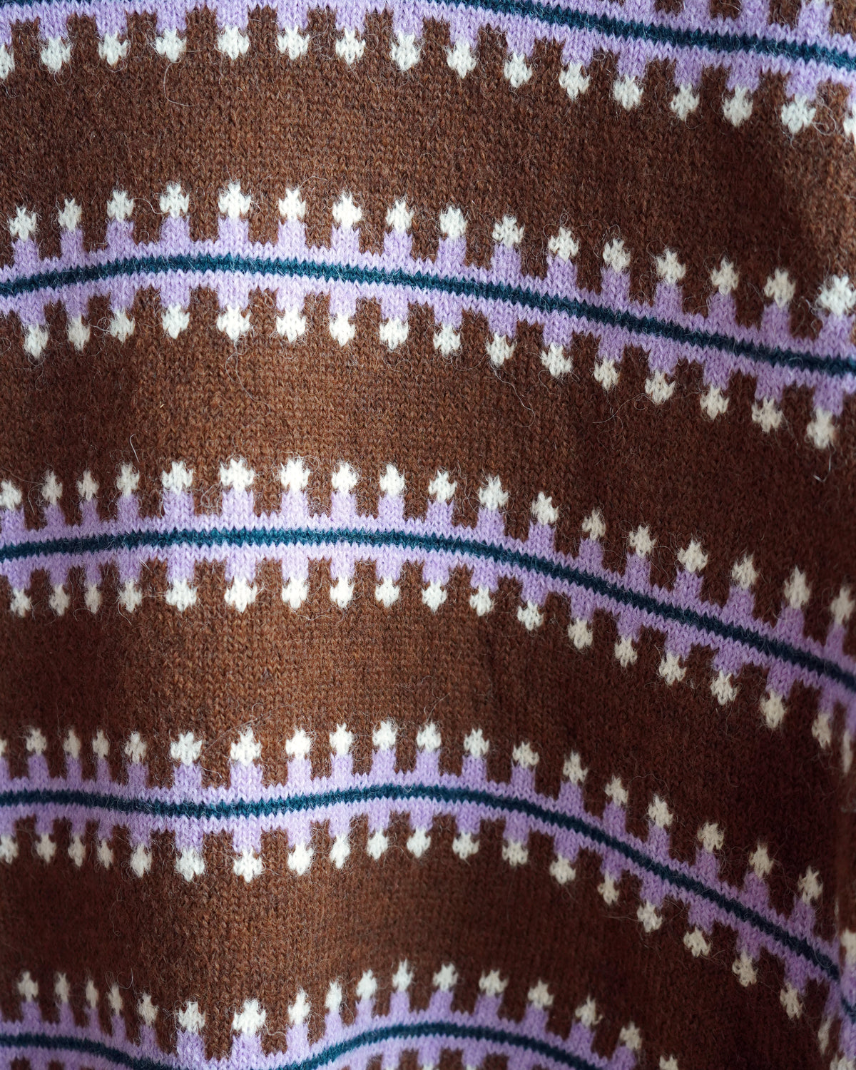 Vera Fairisle Sweater - Walnut