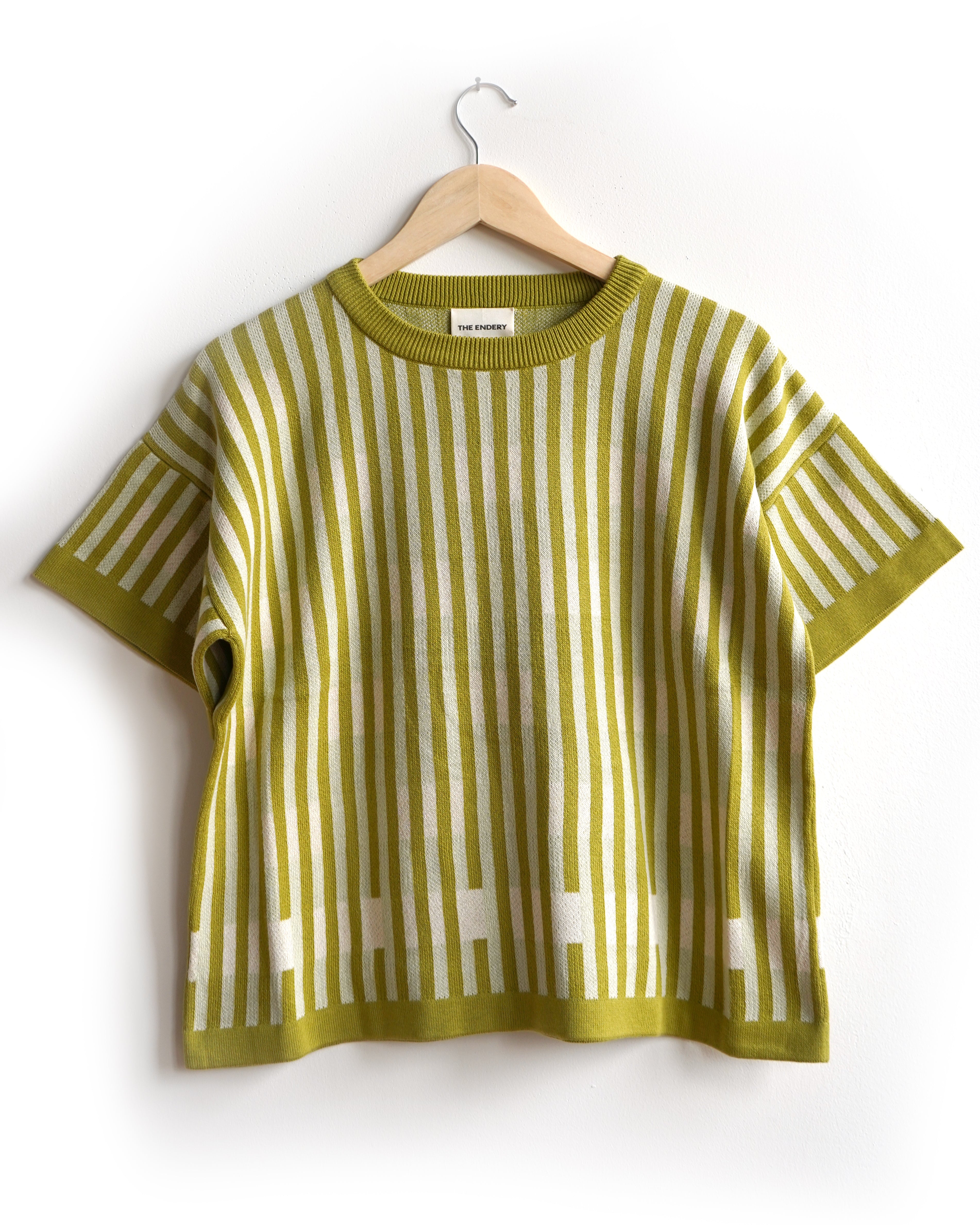 Bauhaus Short Sleeve Sweater Tee - Verdant