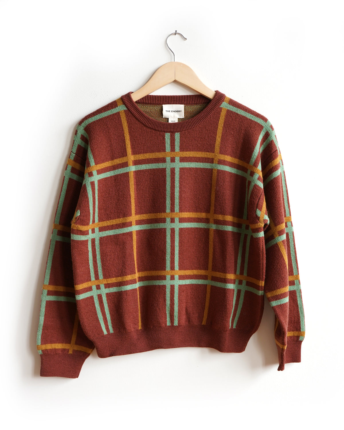 Marlow Plaid Sweater - Chestnut