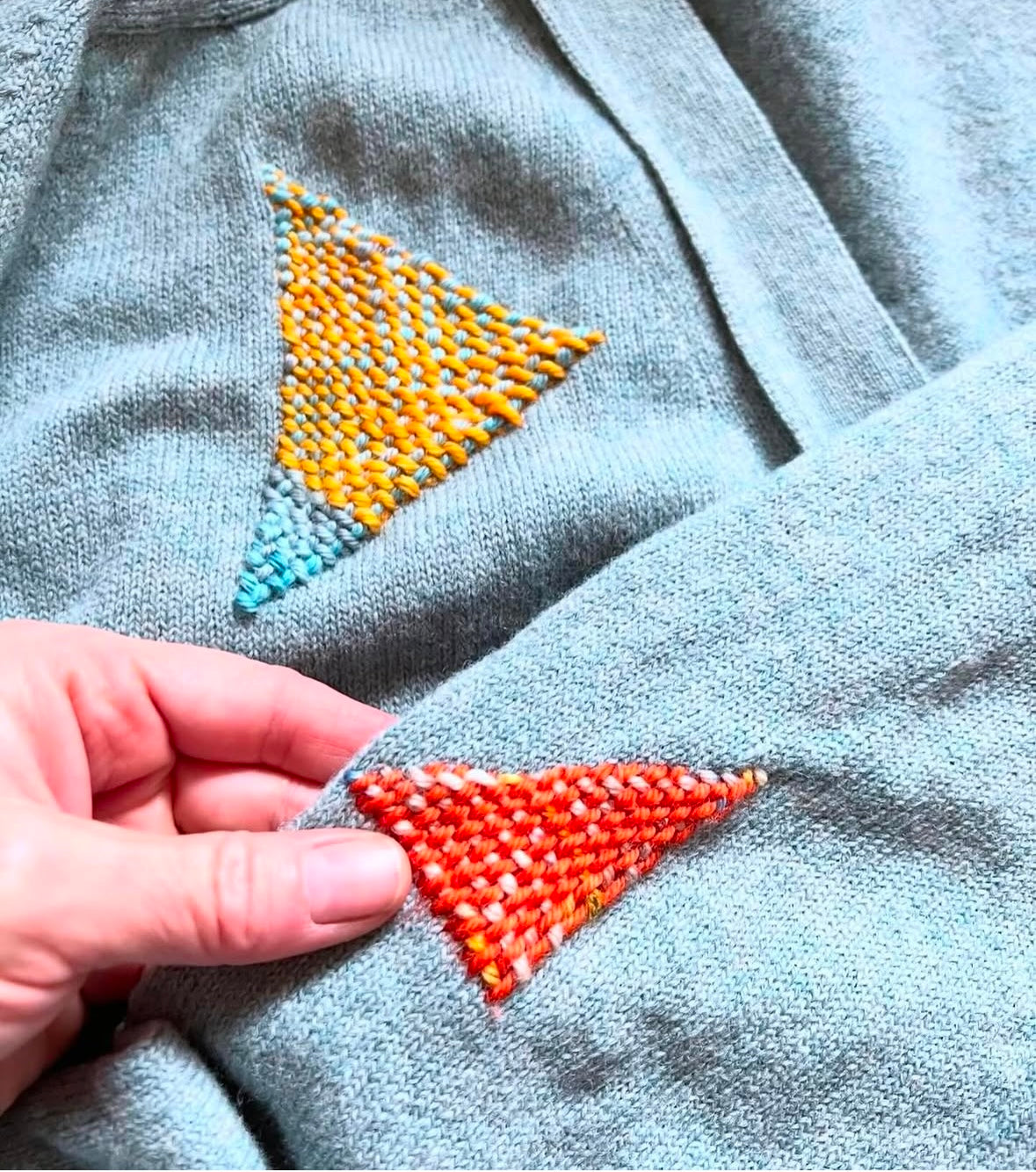 Pocket Chunky Knit Visible Mending Kit - Deadstock Merino Wool