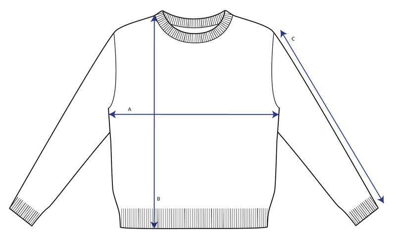 Marlow Plaid Sweater measurement diagram