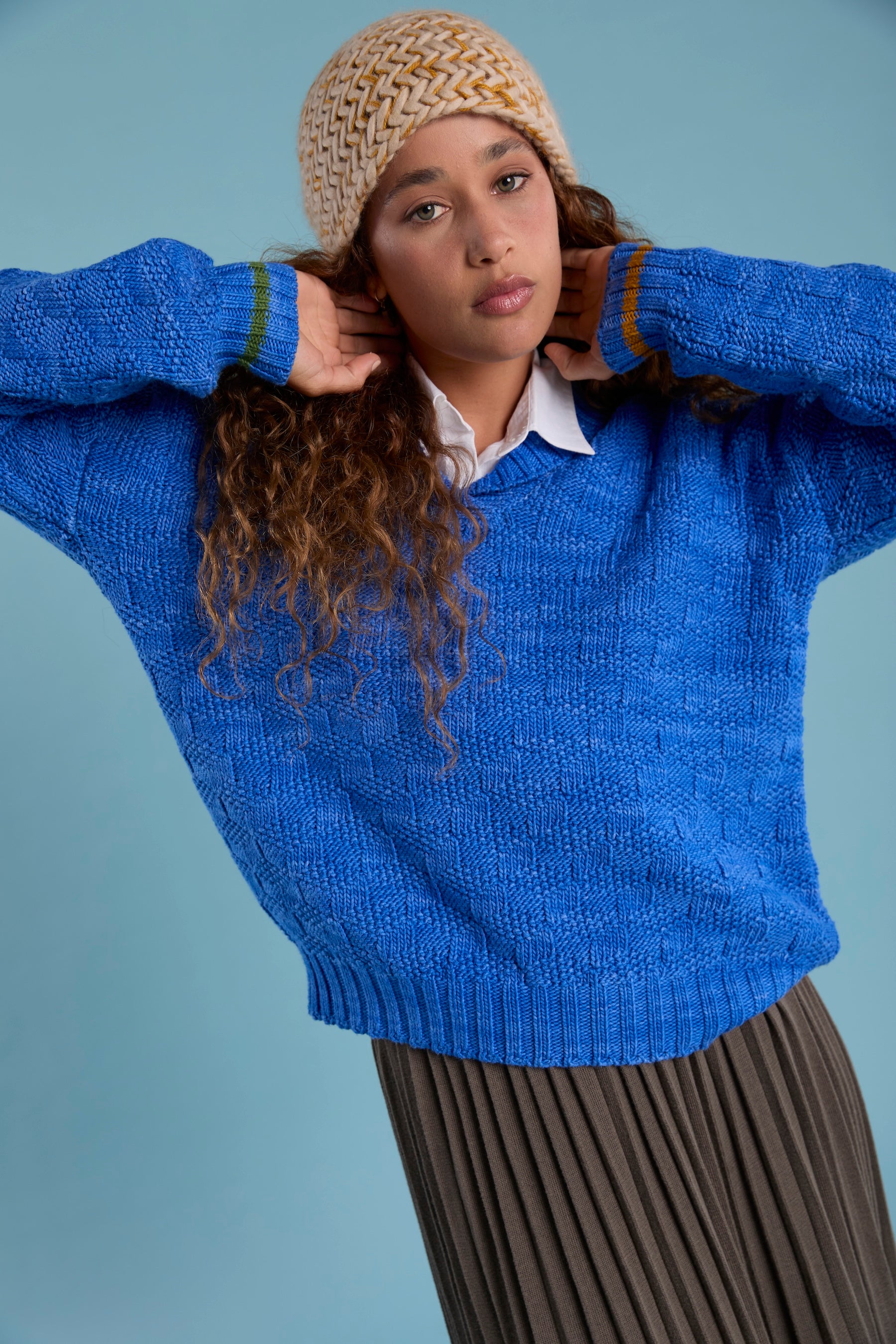 Frey Hand Knit Beanie - Fleece