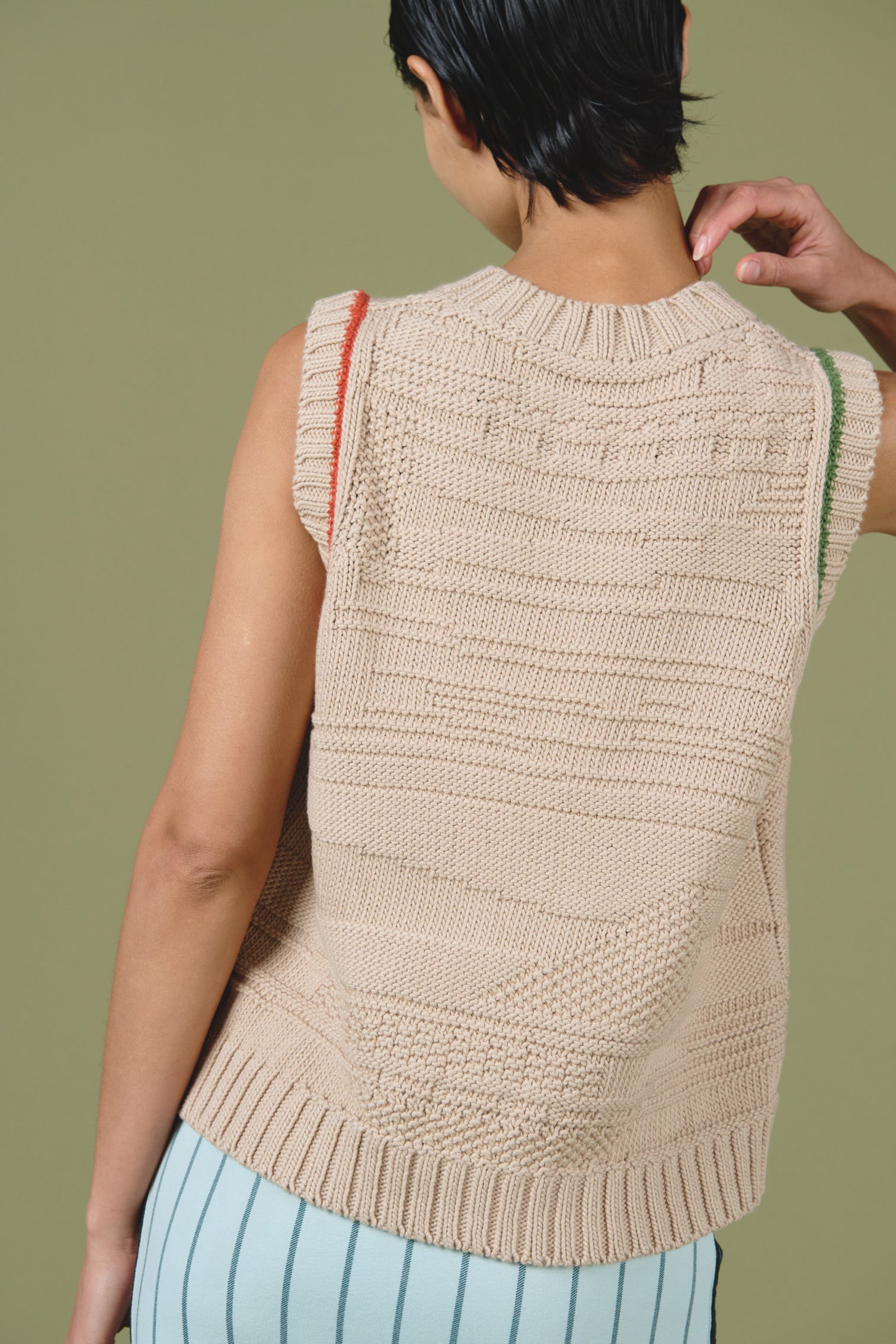 Textured Vest - Sand