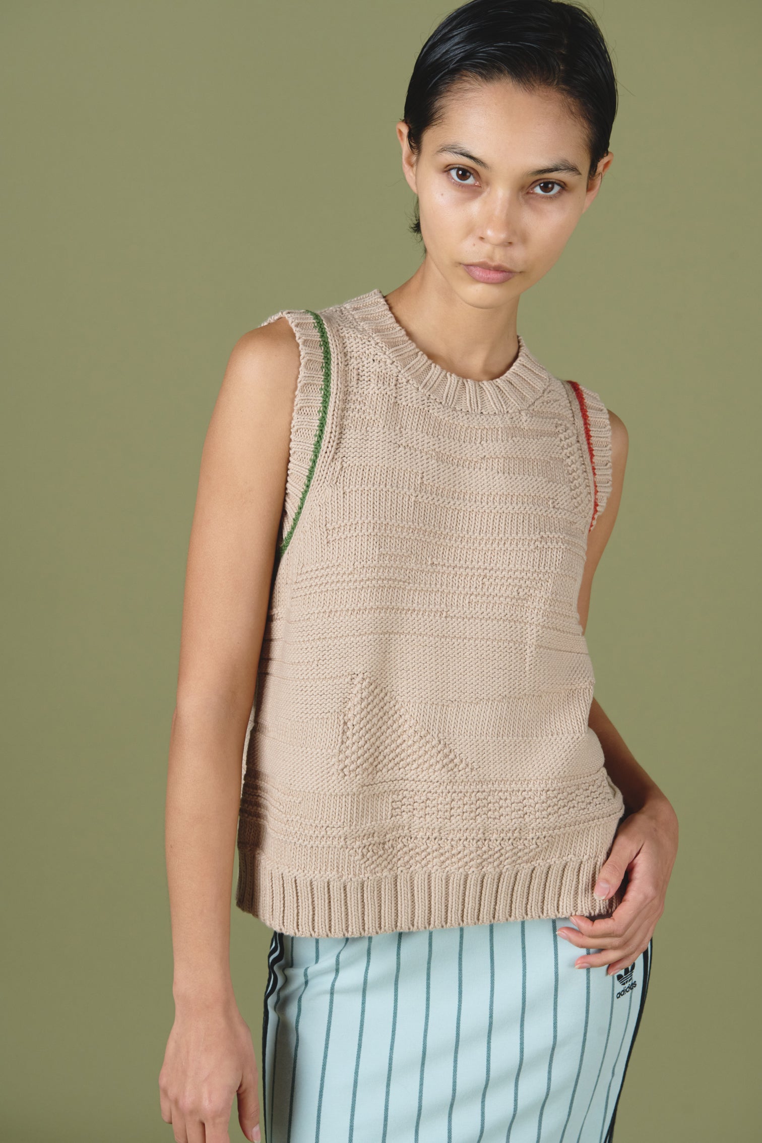 Textured Vest - Sand