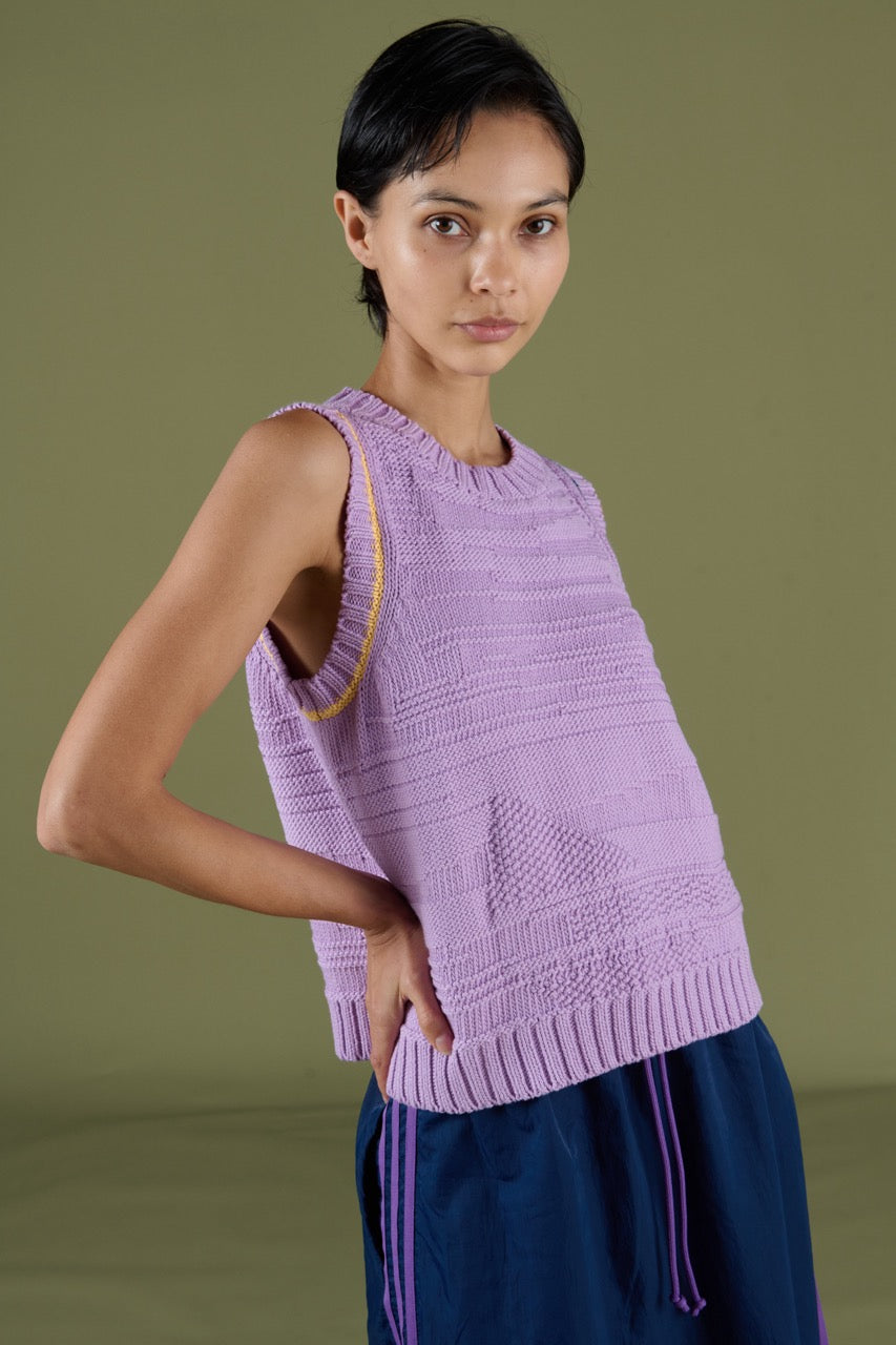 Textured Vest - Lavender