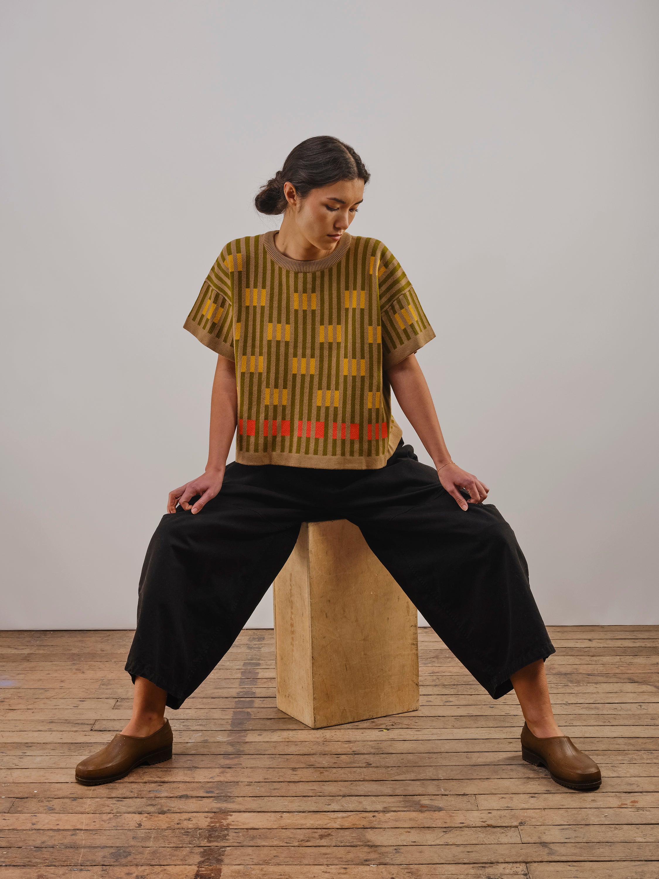 Bauhaus Short Sleeve Sweater Tee - Saturn
