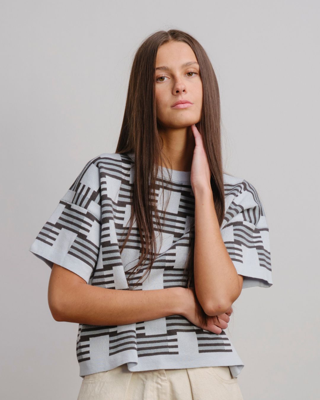 Otti Sweater Tee - Cerulean