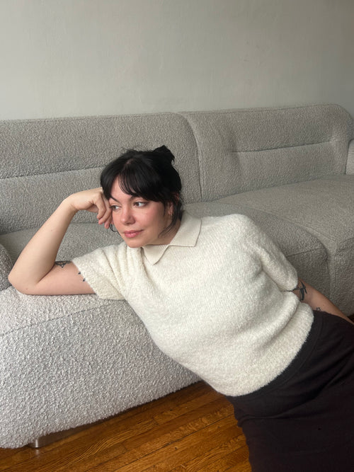 Ramona Bouclé Short Sleeve Polo