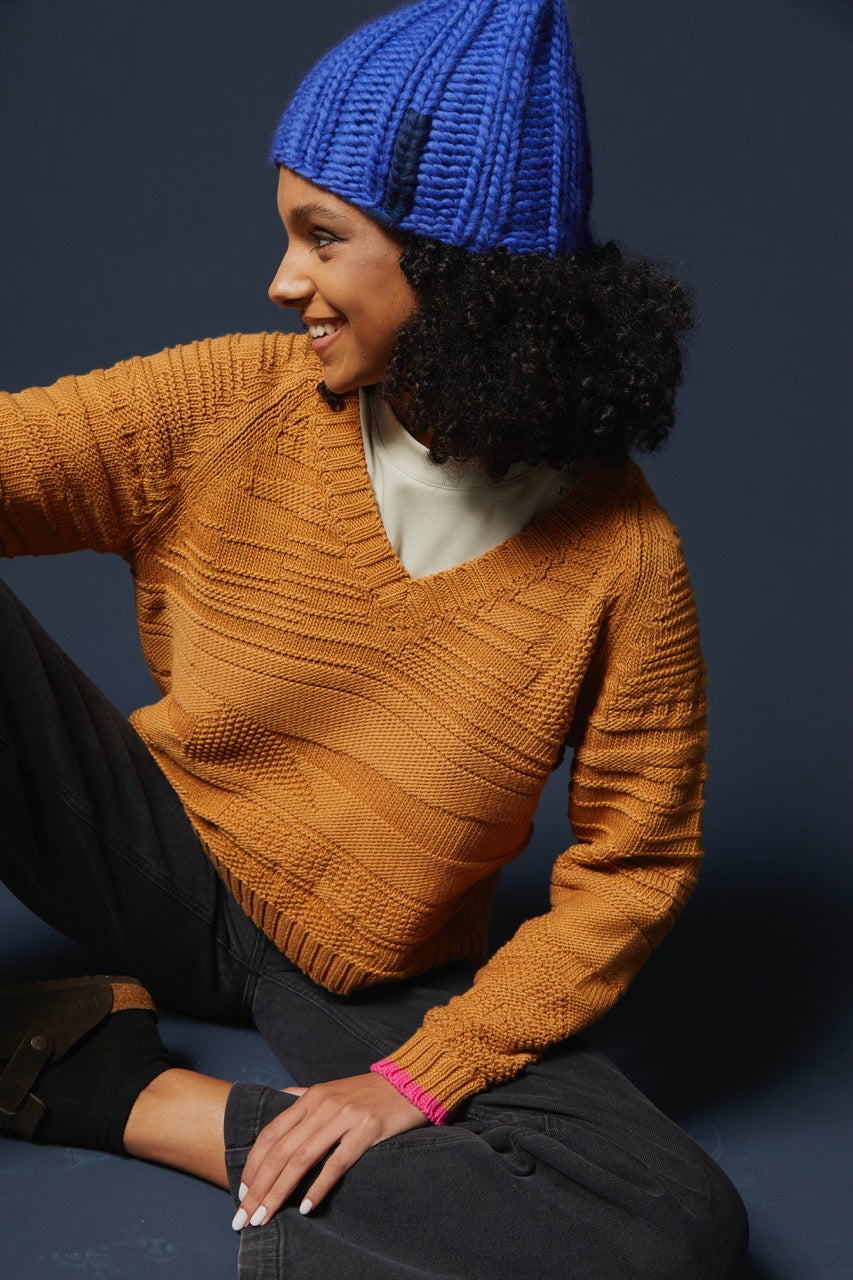 Riley Chunky Beanie - Cobalt