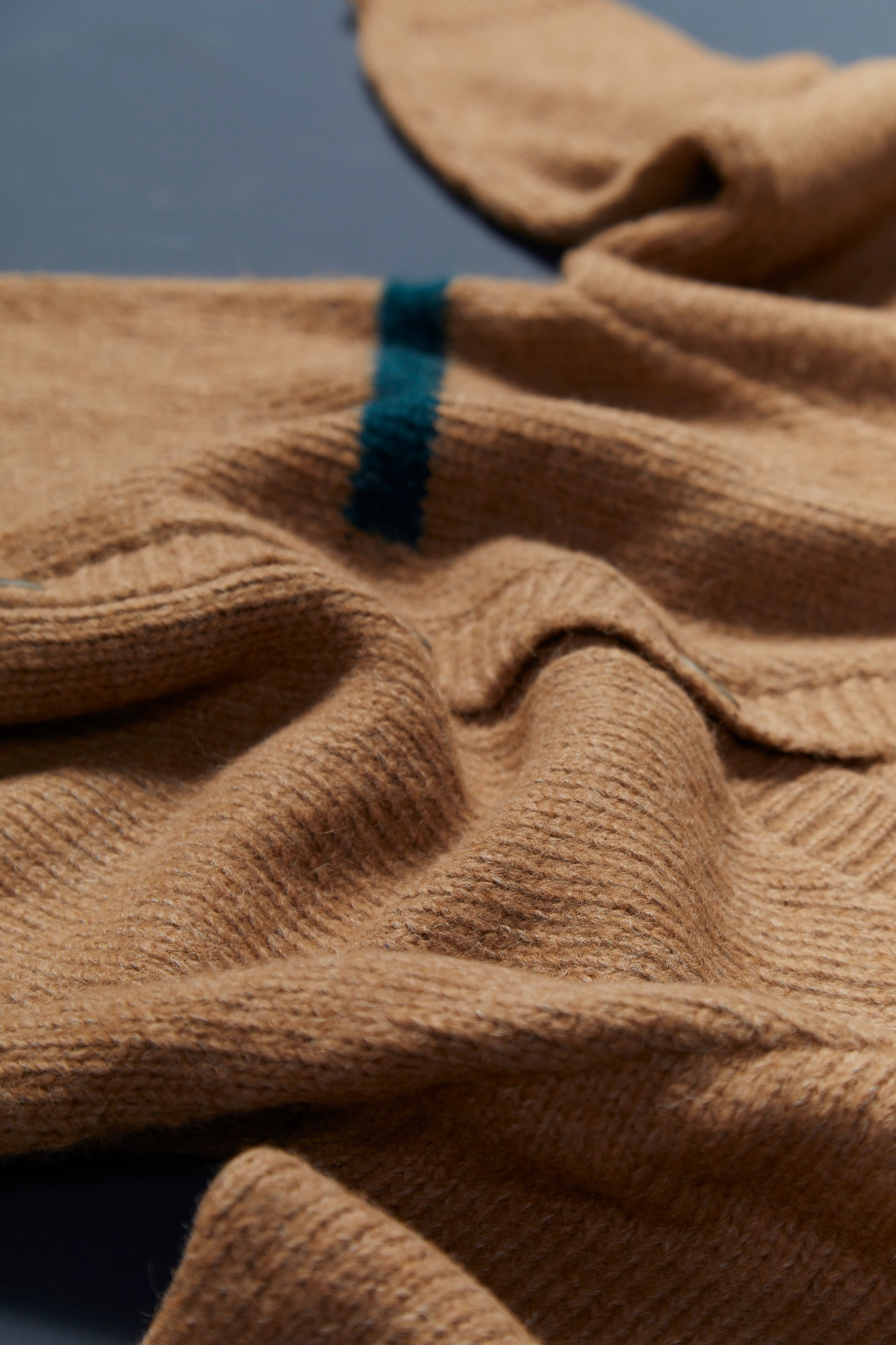 Riley Stripe Boxy Cardigan - Caramel