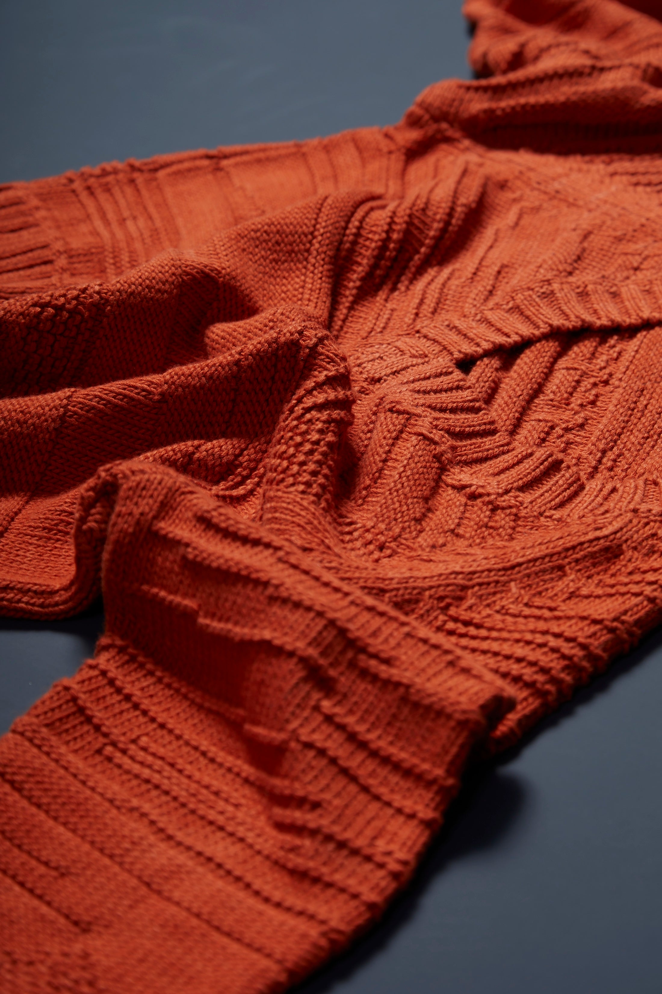 Klee Textured L/S V-Neck - Tomato