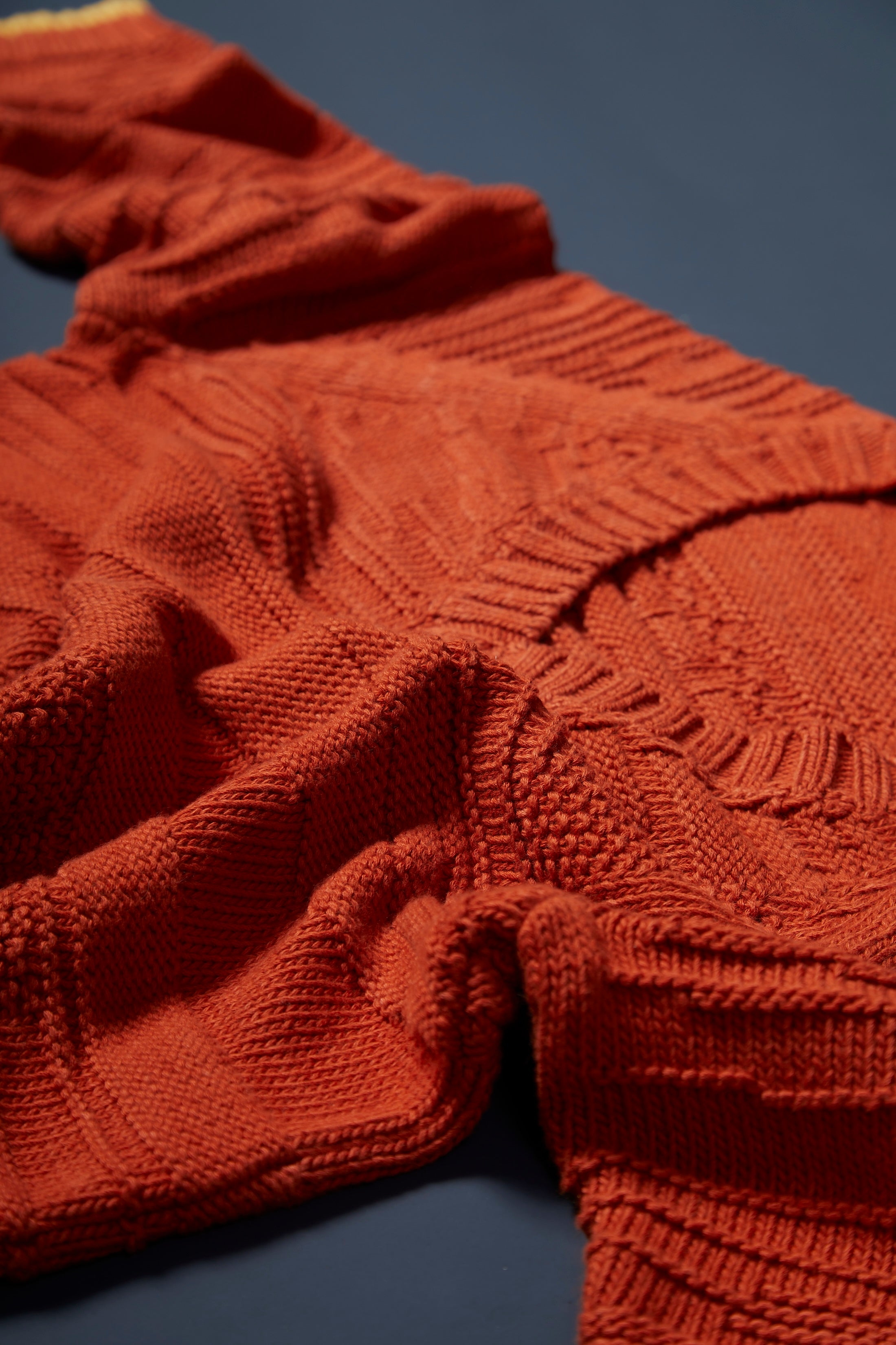 Klee Textured L/S V-Neck - Tomato