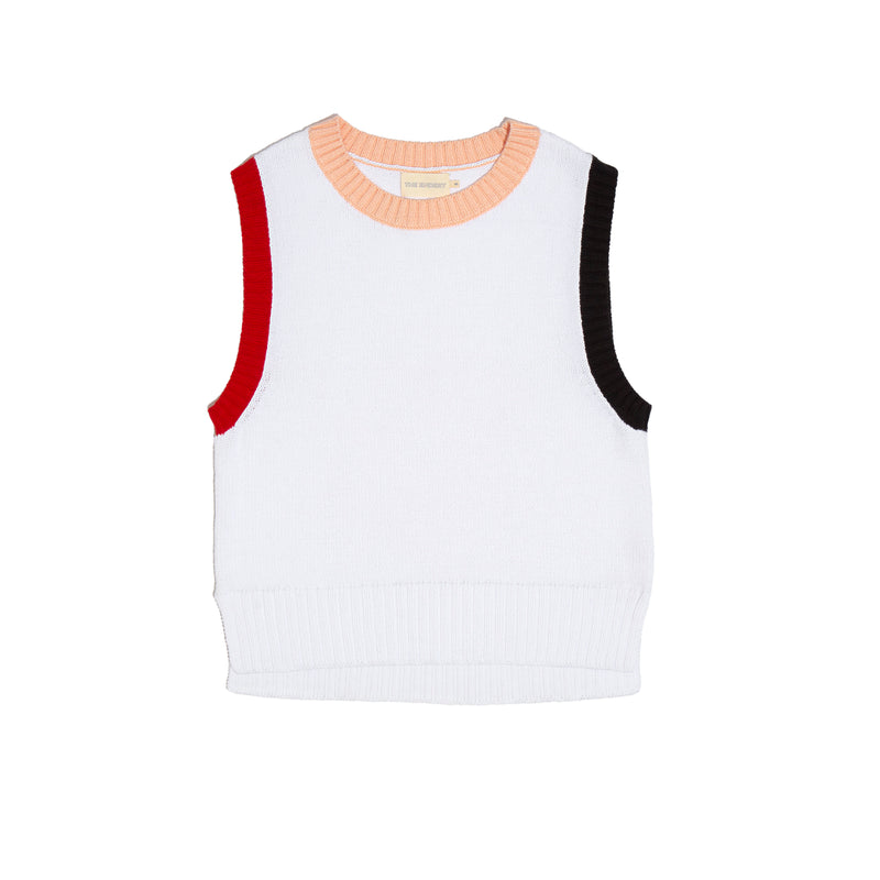 Cotton Remainder Knitted Vest | Pure