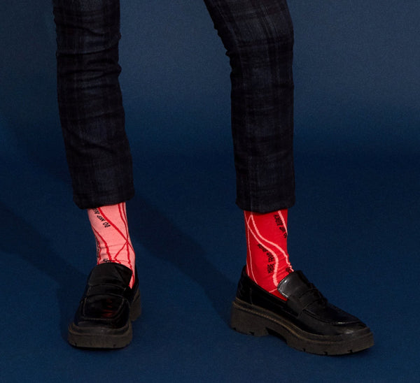 The Endery Wear & Care Deadstock Socks | Ruby + Pink